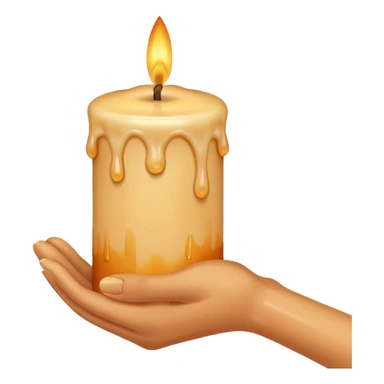Candle on the hand sticker