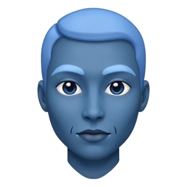 painted blue face body sticker