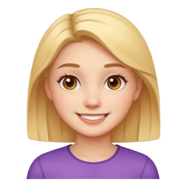 a girl with square face sticker