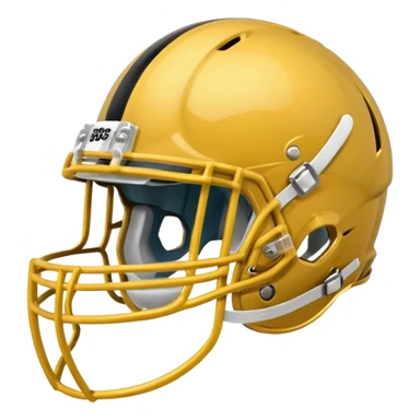 College football player helmet in gold color  sticker