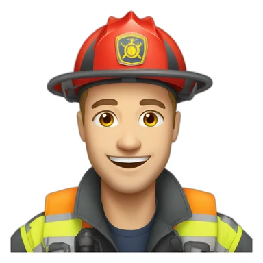 Ukrainian firefighter smile sticker