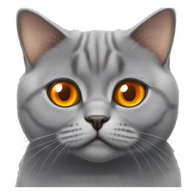 Lila british shorthair cat with orange eyes sticker