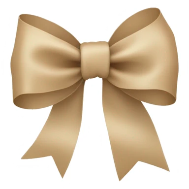 Beige ribbon bow sticker
