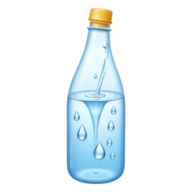 bottle spilling water sticker
