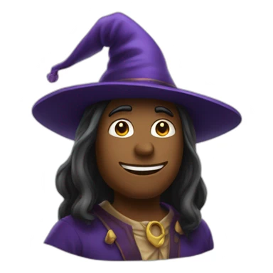 Chat avec un chapeau de sorcière sticker