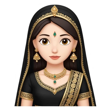 My picture wearing a black lehenga sticker