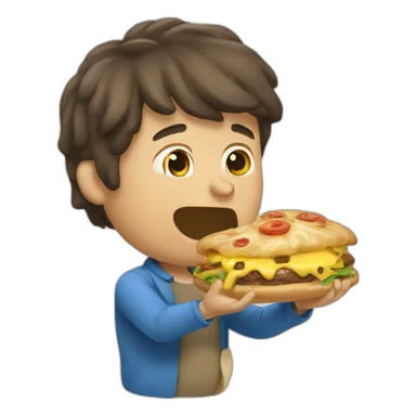 Un homme qui mange un caca sticker