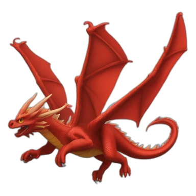 red dragon, flying through the illimani sticker