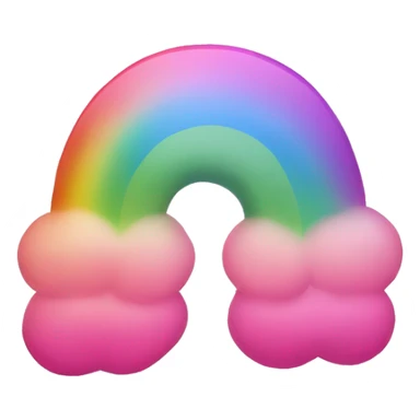 Pink ombre rainbow sticker