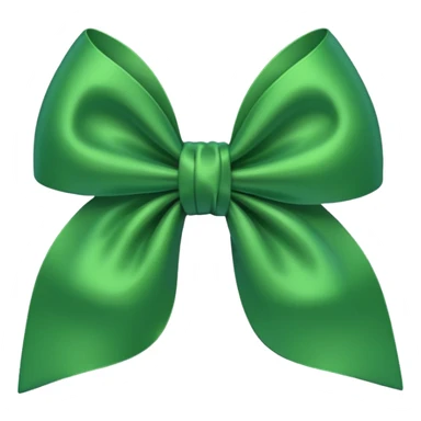 Green bow emoji imessage sticker
