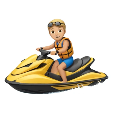 riding a jet skis sticker
