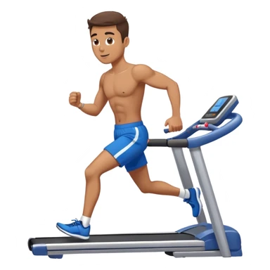 fit guy in blue shorts Treadmill sticker