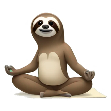 Yoga sloth sticker
