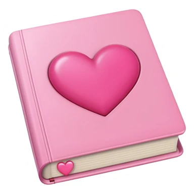 pink book with pink heart sticker