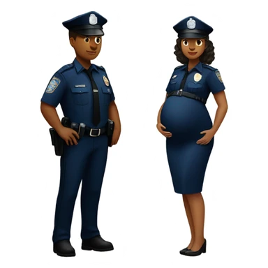 Police officer pregnant maternity photos sticker