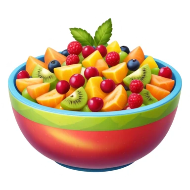 A bolw fully of all types os fruits, like a macedonia sticker