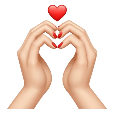 hands form a heart sticker