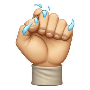 Crying fist emoji sticker