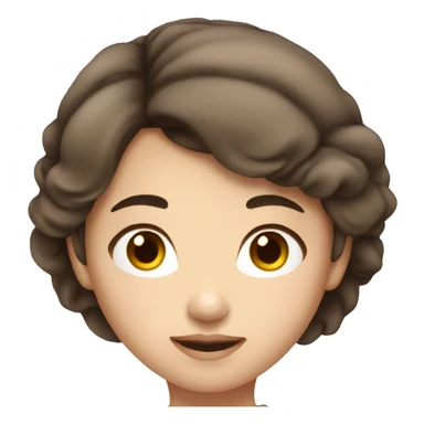 gorgeous asian girl with brown hair sticker