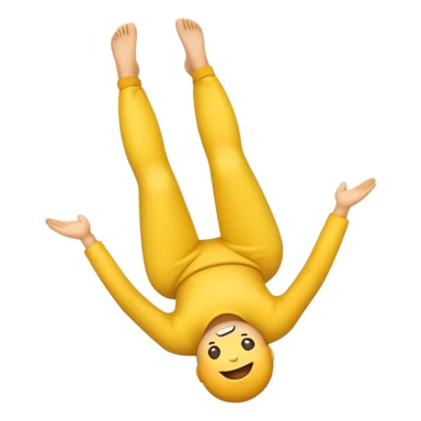 Emoji with its legs up playing  sticker