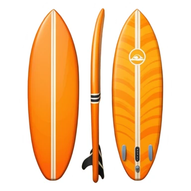 orange pattern surfboard sticker