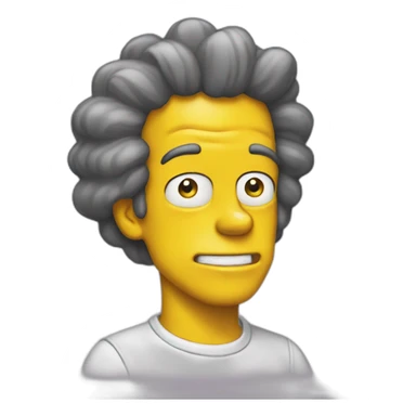 Honer Simpson con i capelli sticker