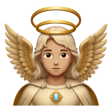 Aesthetic biblical face covered archangel sticker