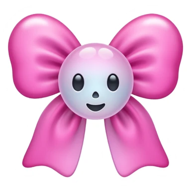 bow pink with ghost sticker