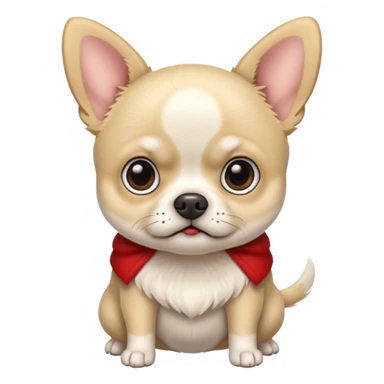 White chihuahua/pug mix sticker