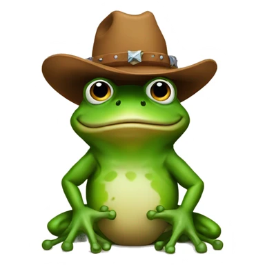 Cowboy frog sticker