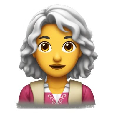 Chica blanca rizada peliroja sticker