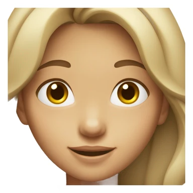 girl with medium hair with close eyes and angle ring on her head smile without showing teeth sticker