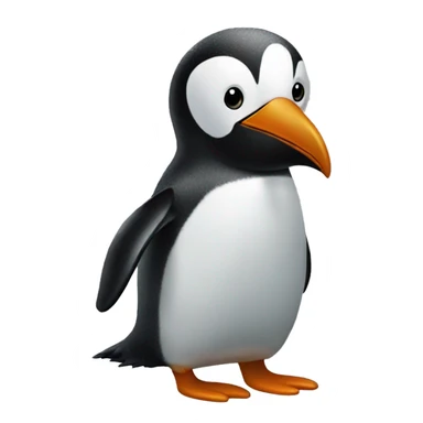 penquin with a pebbe sticker