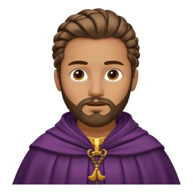 man with braided hair, beard and cloak sticker