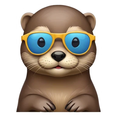 Otter with sunglasses sticker