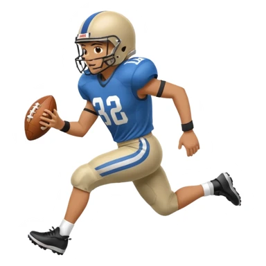 A person playing football on the field sticker