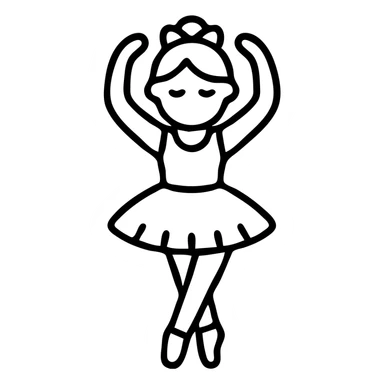 white baby girl dancer sticker