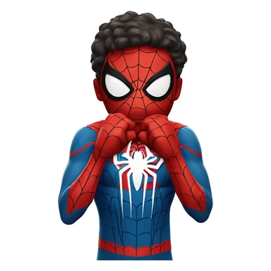 Spider-Man making a heart with his hands  sticker