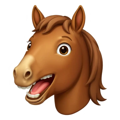 Horse smiling showing teeth sticker