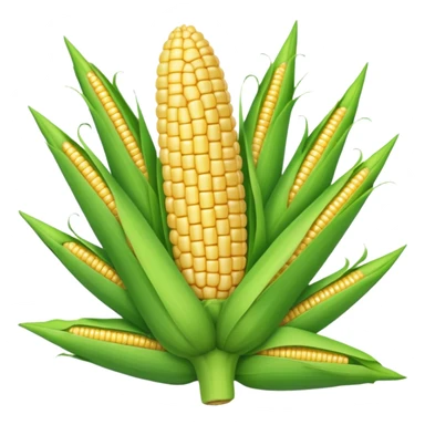 green closed corn cob  sticker