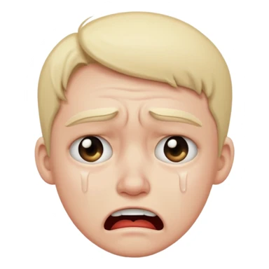 Mad face crying sticker