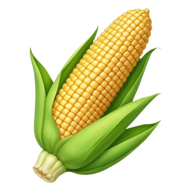 corn on the cob with the husk half way up the cob  sticker