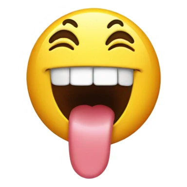 emoji sticking out tongue with drool and winking sticker