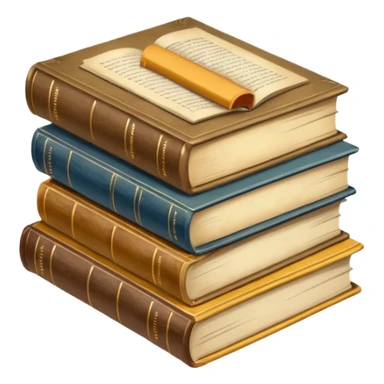 could they be a satck of known books but one of them is opened like at the bottom sticker