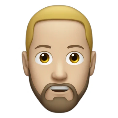 Eminem with a beard  sticker