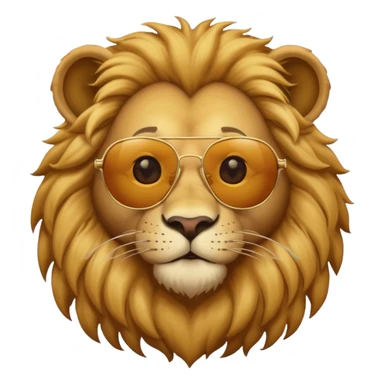 a sunglasses circus lion sticker