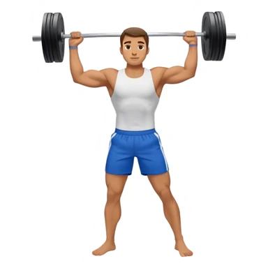man with blue shorts doing side-lateral raise (T pose) sticker