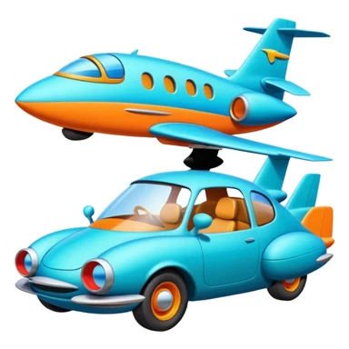 Jetson plane to Flinstones car sticker