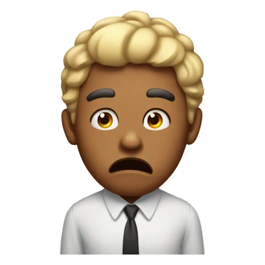 frustrated with tongue poking out sticker