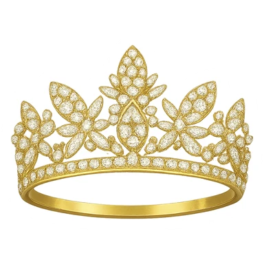 butterfly crown with a lemon yellow base, no butterflies, just sparkling gems sticker